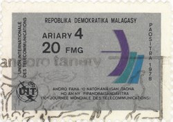 10th World Telecommunications Day: 20-Franc (4-Ariary) Postage Stamp