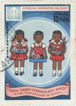 UNESCO International Year of the Child, 1979: 10-Franc (2-Ariary) Postage Stamp