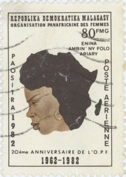 Pan-African Women's Organization: 80-Franc (16-Ariary) Postage Stamp