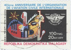International Civil Aviation Organization: 100-Franc (20-Ariary) Postage Stamp