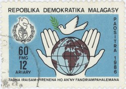 International Year of Peace: 60-Franc (12-Ariary) Postage Stamp