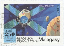 Mariner-9: 250-Franc (50-Ariary) Postage Stamp