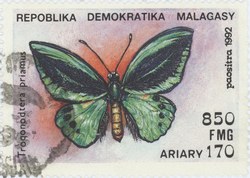 Trogonoptera priamus: 850-Franc (170-Ariary) Postage Stamp