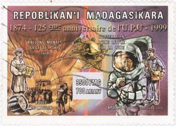 Universal Postal Union: 3,500-Franc (700-Ariary) Postage Stamp