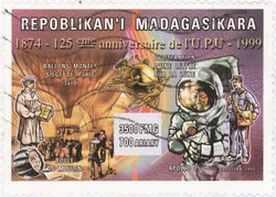Universal Postal Union: 3,500-Franc (700-Ariary) Postage Stamp