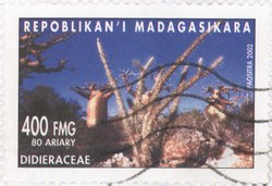 Didieracea: 400-Franc (80-Ariary) Postage Stamp