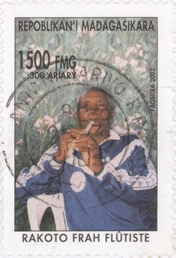 Flautist Rakoto Frah: 1,500-Franc (300-Ariary) Postage Stamp