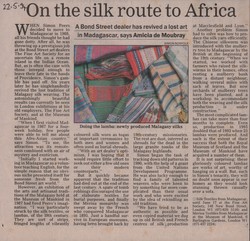 On the silk route to Africa: The Sunday Telegraph, 22 May 1994