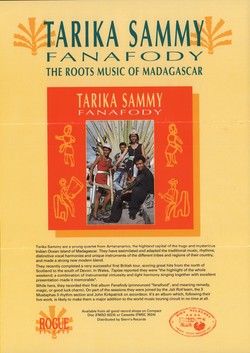 Tarika Sammy: Fanafody: The Roots Music of Madagascar