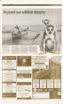 Beyond our wildest dreams: Telegraph Travel, Saturday, May 26, 2007