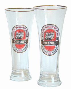 Pair of THB Beer Glasses