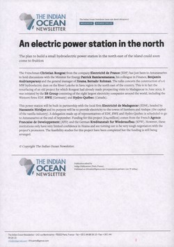 An electric power station in the north: Article from The Indian Ocean Newsletter, Issue 1221, 8 September 2007