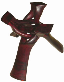 Carved Rosewood Tripod