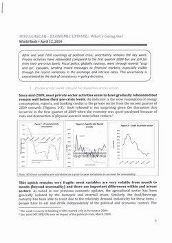 Madagascar - Economic Update: What's Going On?