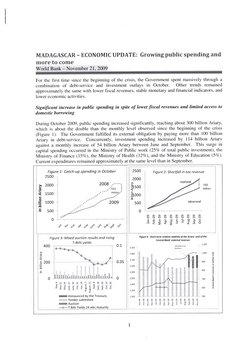 Madagascar - Economic Update: Growing public spending and more to come