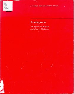 Madagascar: An Agenda for Growth and Poverty Reduction