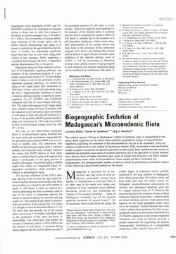 Biogeographic Evolution of Madagascar's Microendemic Biota